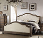 Acme Baudouin Upholstered Queen Bed in Weathered Oak 26110Q image