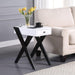 Fierce White & Black Side Table (USB Charging Dock) image