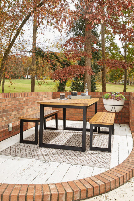 Town Wood Outdoor Dining Table Set (Set of 3)