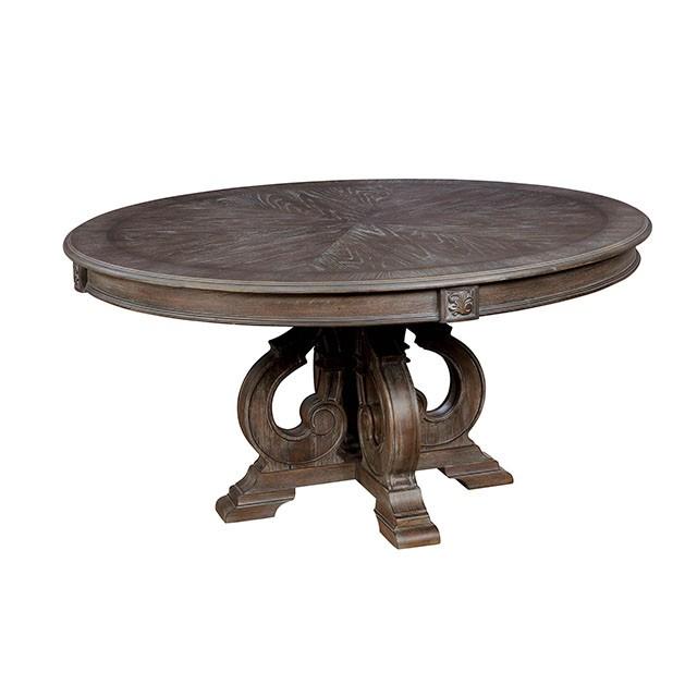 Arcadia Rustic Natural Tone Round Dining Table