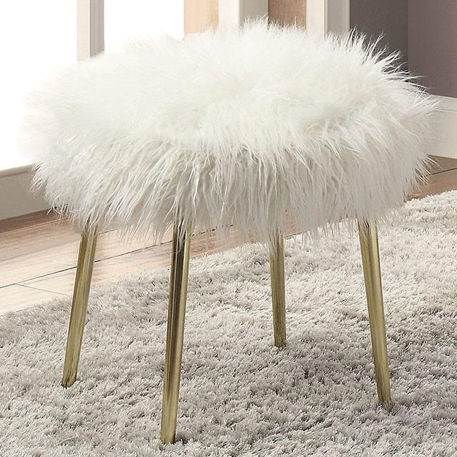 Caoimhe White/Gold Ottoman image