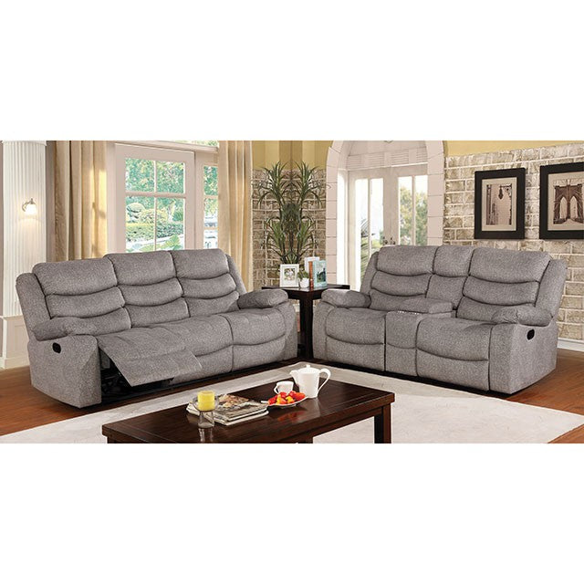 Castleford Light Gray Console Love Seat