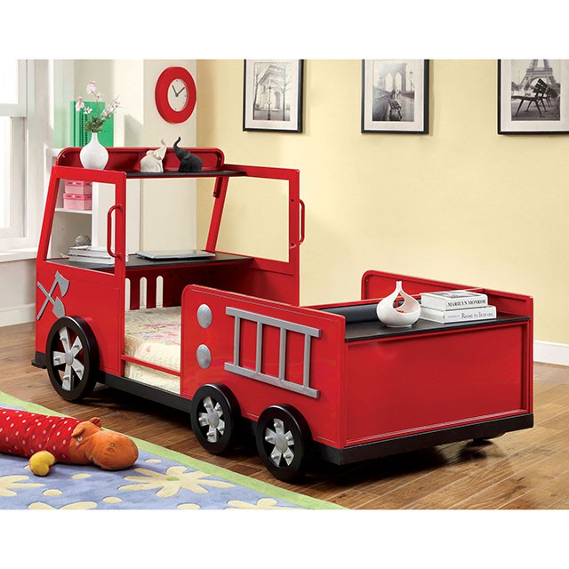 Rescuer Red/Black Twin Bed