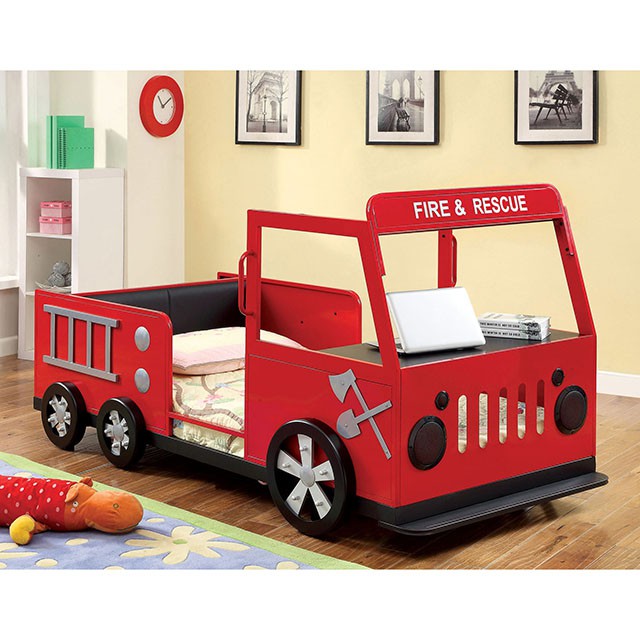 Rescuer Red/Black Twin Bed